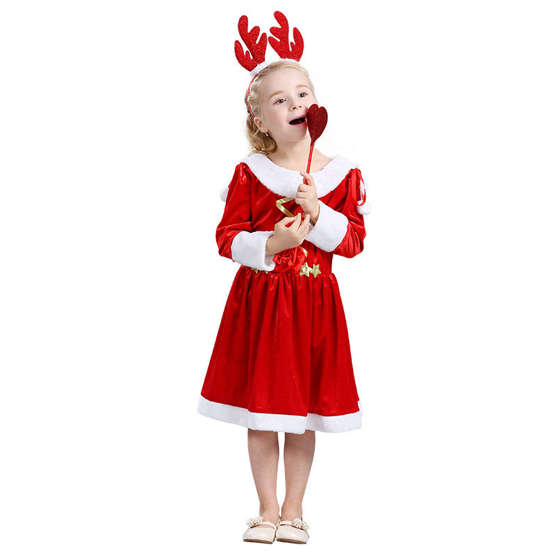 FC149 Santa Clause Christmas Fancy Dress Outfit Red